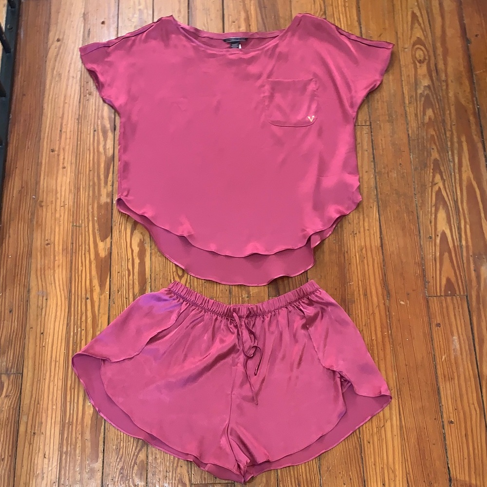 Victoria’s Secret Pink Satin Pajama Set